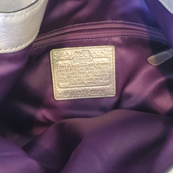 Coach Purse Silver-Gold - Picture 4 of 7